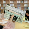 PVC Transparent Button Pencil Case Large Capacity Vertical Simple Ins Style Student Desktop Finishing Niche Stationery Storage Vue Default Title