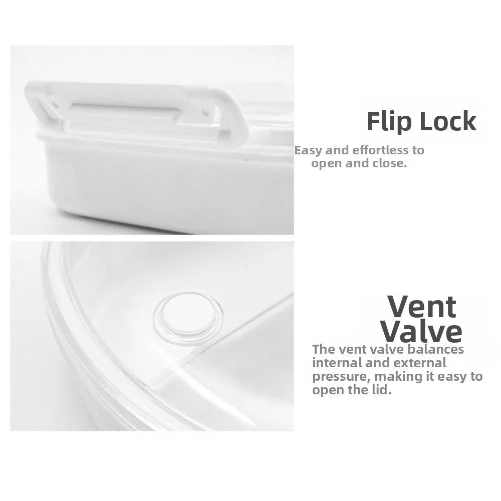 Heat-resistant Lunch Box Leakproof Divided Compartment Fruit Storage Box Portable Refrigeratable Food Storage Box Students Vue
