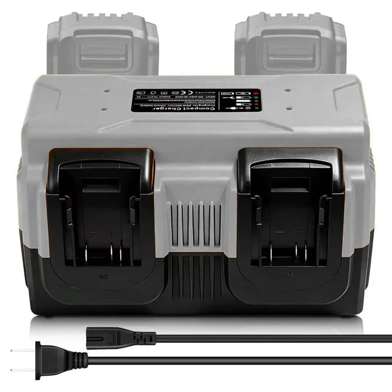 4-Port Portable Battery Fast Charger for Makita/Milwaukee/Craftsman/Bauer 18/20V Lithium Batteries Replacement Battery Charger Vue