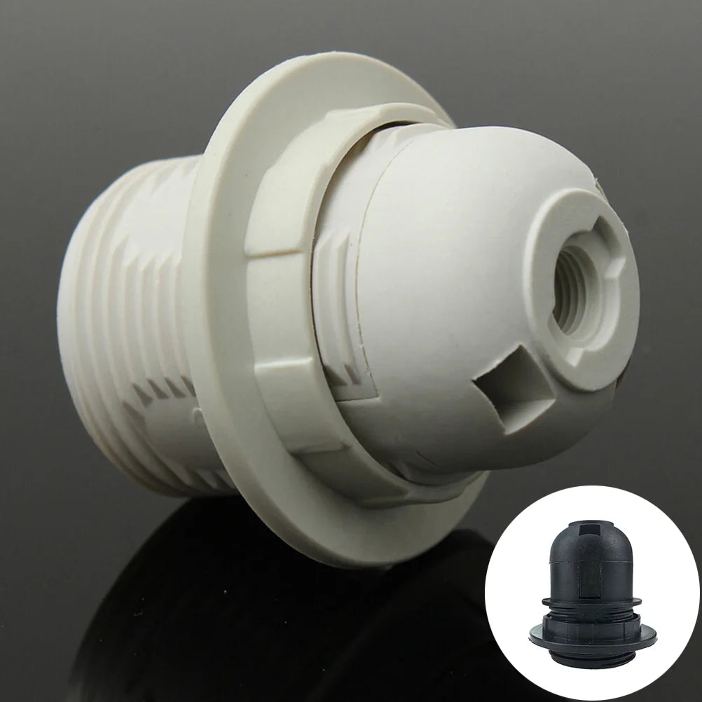 1PCS ES E27 M10 Light Bulb Lamp Holder Lampshade Collar Lighting Pendant Socket Screw 2 Colors Vue