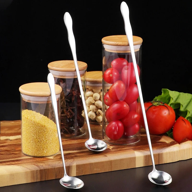 2Pcs Stainless Steel Pickle Fork Spoon Long Handle Jar Pickle Grabber Canning Fruit Fork Utensil Vue