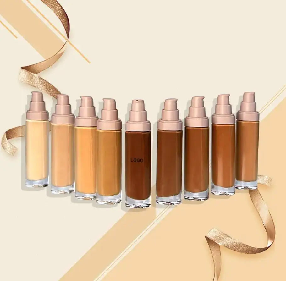 Liquid Foundation Long Lasting Private Label Matte Waterproof Makeup Foundations Vegan Dark Skin Cosmetics Wholesale Bulk Vue
