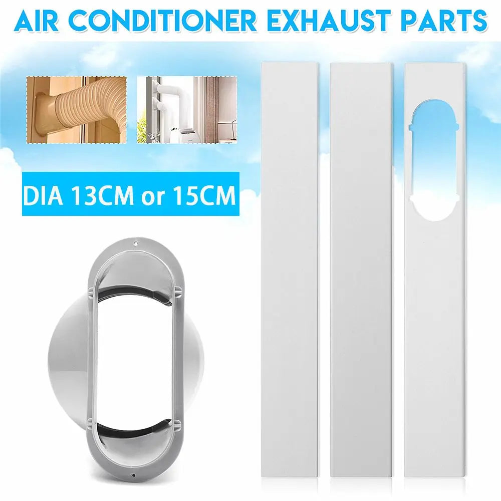 2 Air Conditioner Adjustable Exhaust Hose Window Slide Plate Wind Vue
