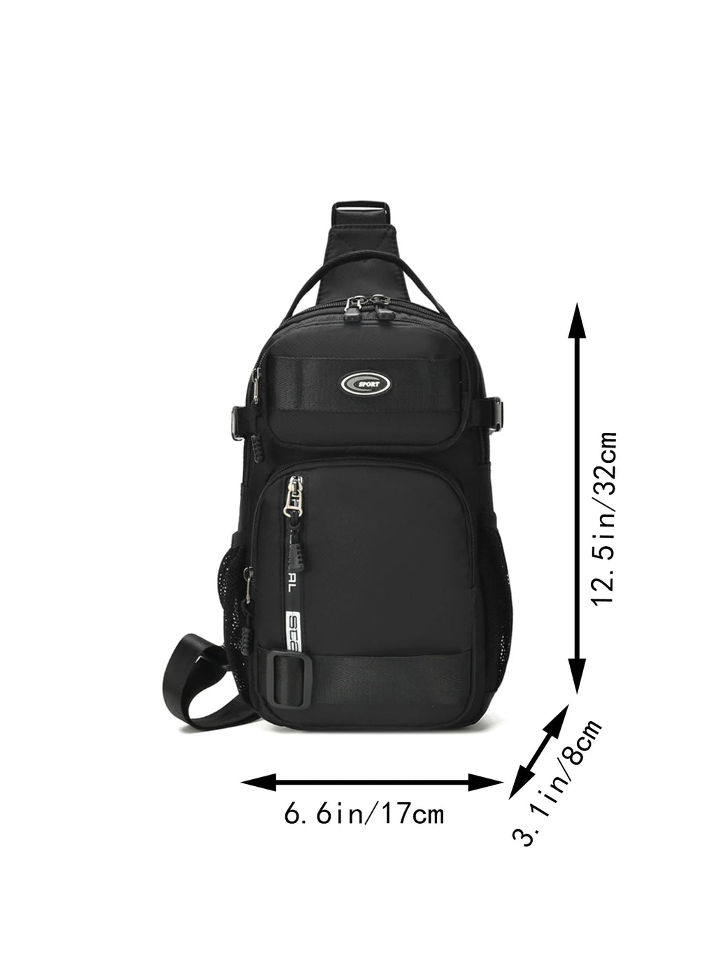 Waterproof Multi-pocket Sling Bag Men Anti-theft Chest Port Casual