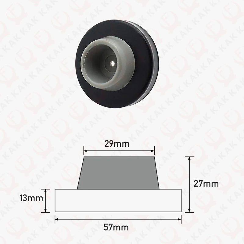 KAK Silicone Rubber Door Stopper Anti-collision Wall Protector Black Door Damper Buffer Glass Door Stainless Steel Door Hardware Vue 1 x Black