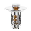 Push-Type Sink Drain Stopper & Strainer | Brass & Steel 1-2 Pack Sink Drain Stopper Vue 1PC