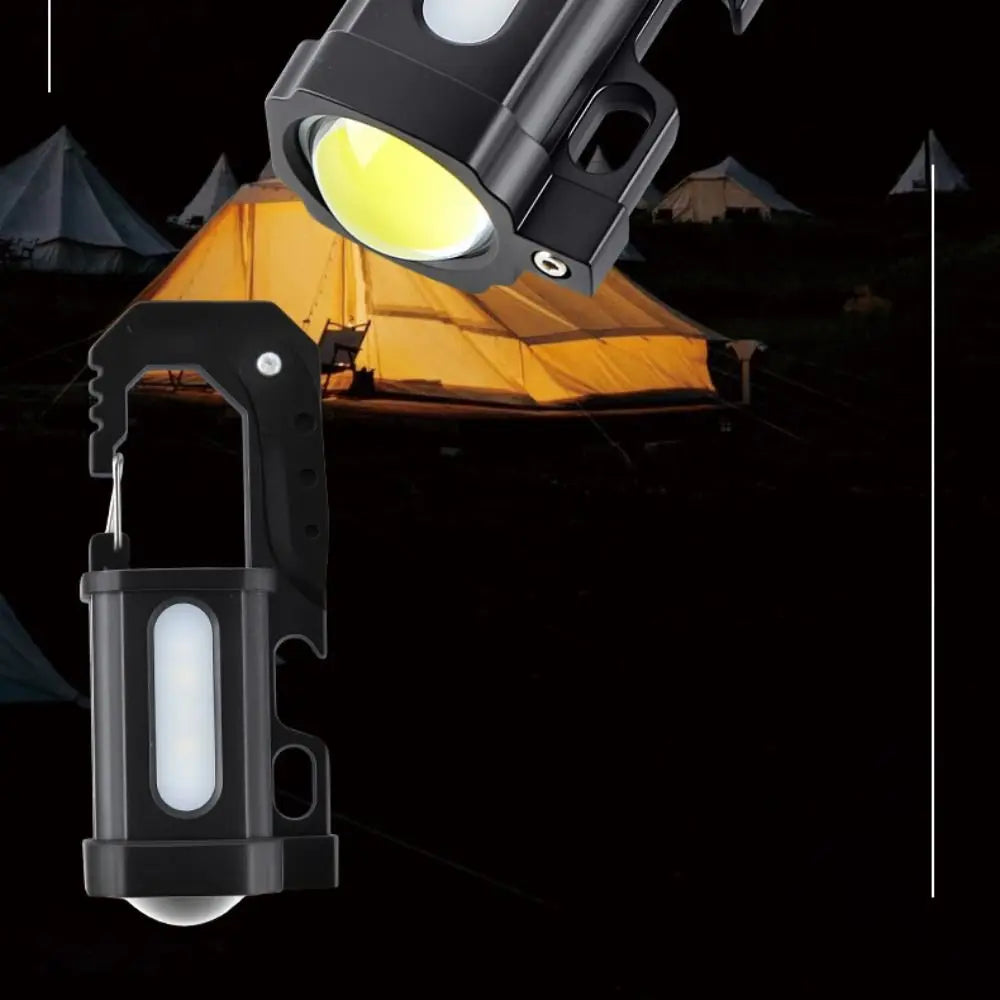 High Bright LED Keychain Flashlight Waterproof Portable Mini Keychain Light Power Output Function Dual Light Source Vue