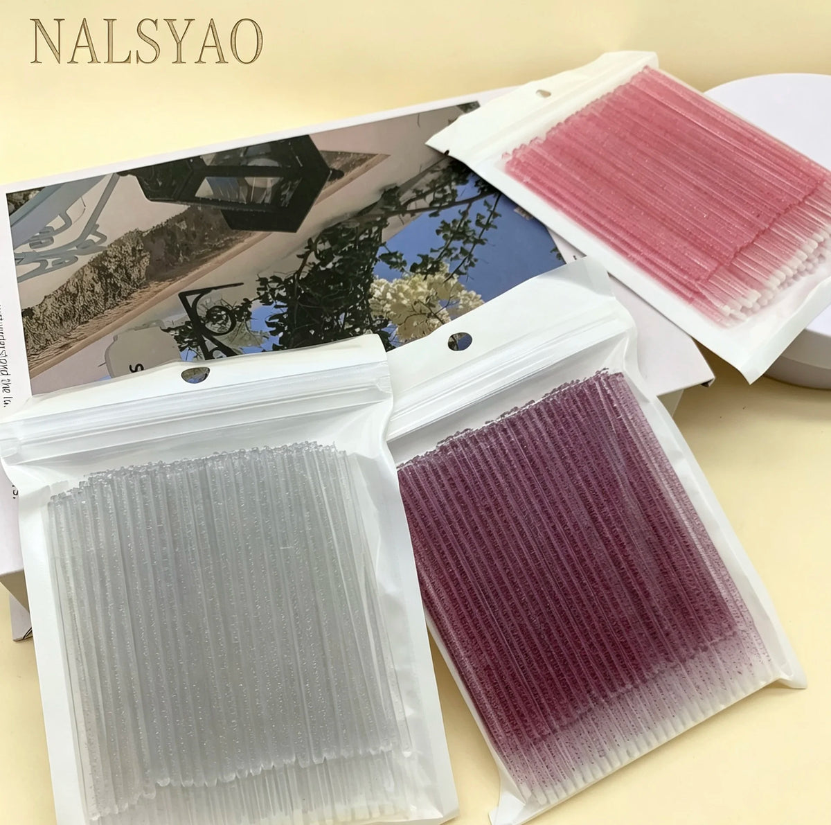 Wholesale 500pcs/lot Disposable Eyelash Applicator Micro Brushes for Lash Cleaning Brush Sticks Makeup Tools Extension Brushes, Vue