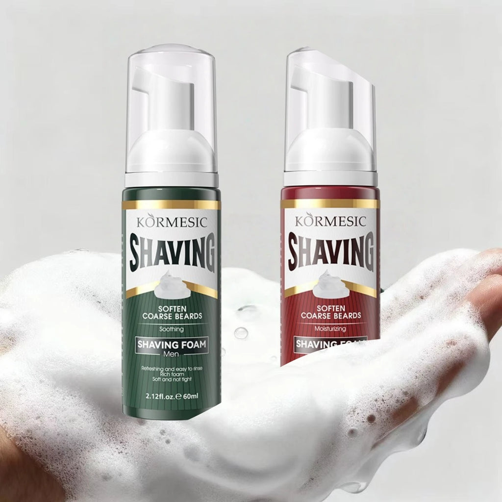 60Ml/Bottle Shaving Foam, Fragrant, Cleansing, Gentle and Dense, Softens Beard Hair, Cleanses the Skin, Has a Refreshing Texture, Is Non-Sticky, Easy to Rinse, and Leaves No Residue Vue