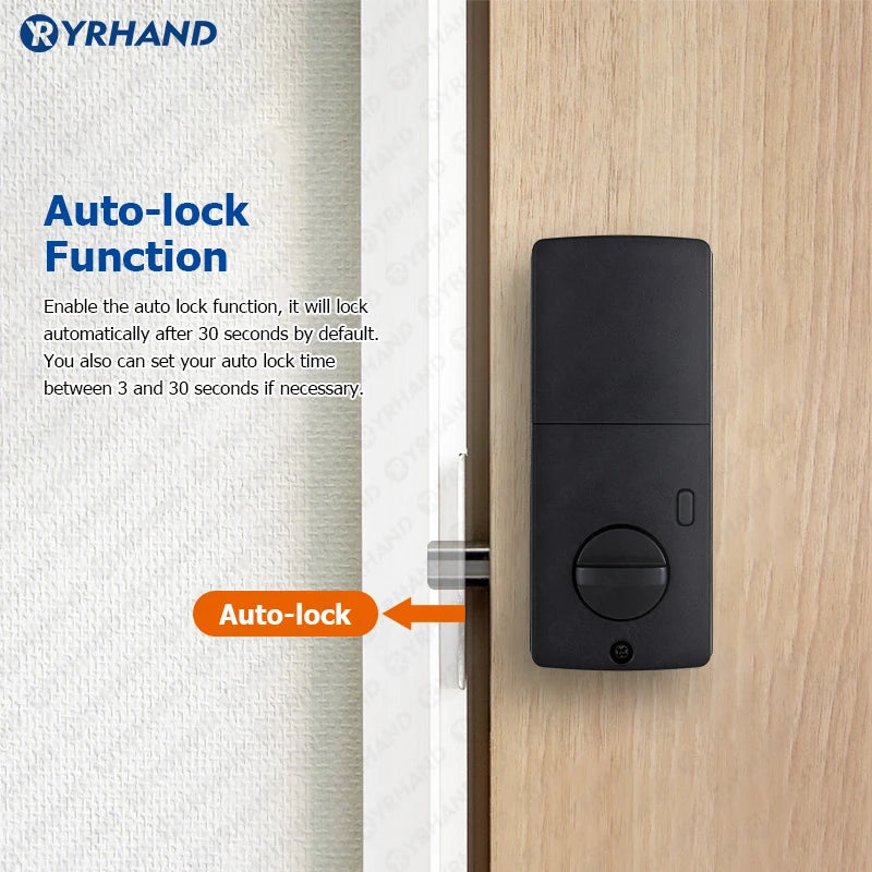 US Deadbolt Smart Lock remote controller Password/IC Card biometric lock Electronic Auto Lock For Home smart lock door Vue