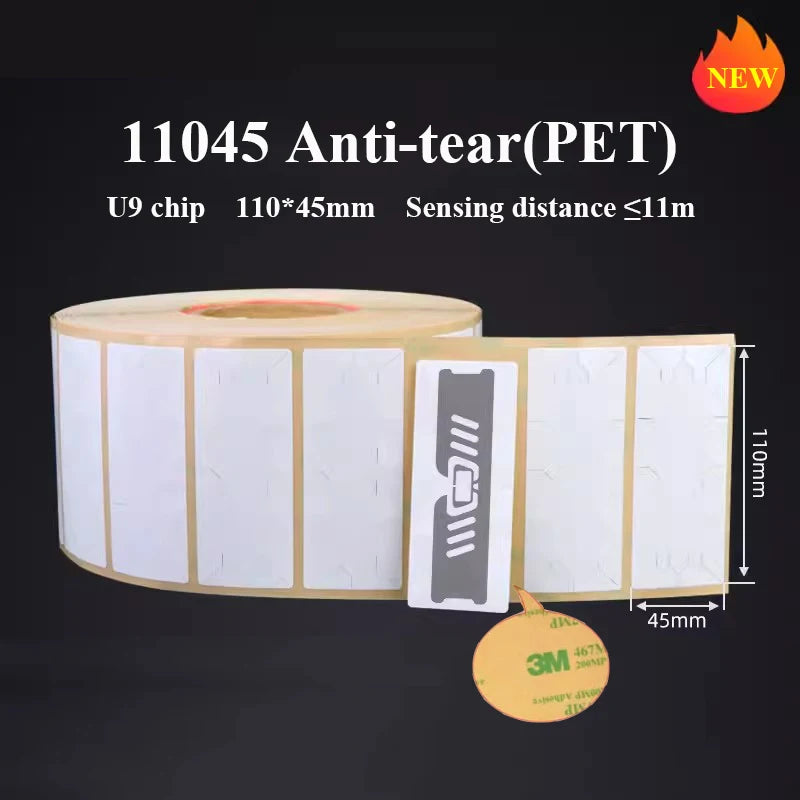 10PCS Long Range RFID UHF Tags Sticker Wet Inlay 860-960mhz Alien U7 EPC Global Gen2 ISO18000-6C Vue 11045-Anti-tear