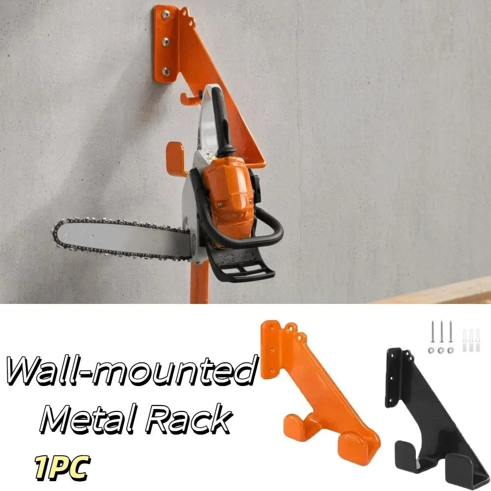 Wall Mount Heavy-Duty Chainsaw Hook Rust-Proof Anti-Slip Hooks Chainsaw Hanger Space-Saving Metal Garage Storage Rack Power Tool Vue