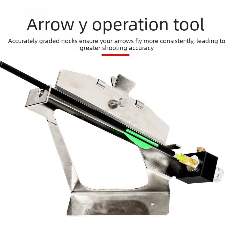 Aluminum Alloy Metal Feather Glue Device with Adjustable Gear, Archery and Bow Equipment, Hunting Bow Accessories Vue