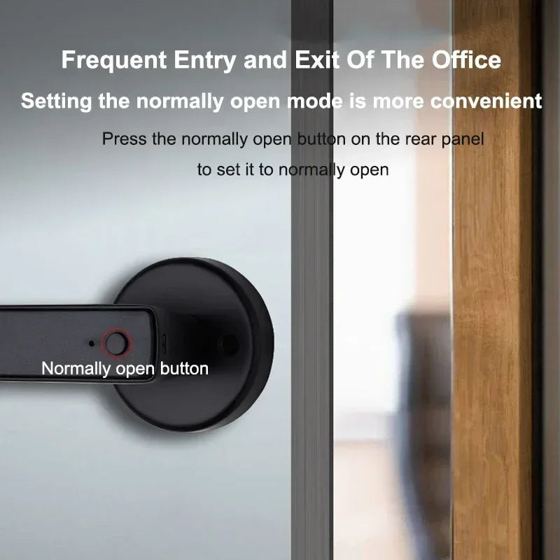 Tuya Bluetooth Smart Fingerprint Door Lock Digital Electronic Lock with Password/Key/IC Card/ Smartlife/ Tuya APP Unlock Vue