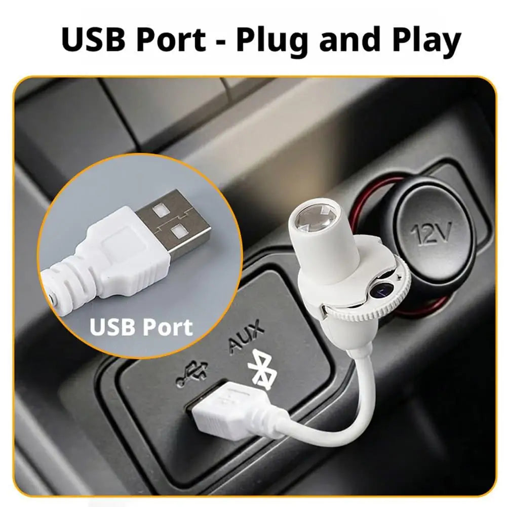 Multiple Galaxy Starry Sky Projection Light Creative 360° Angle Adjustable USB LED Night Light Home Bedroom Car Atmosphere Light Vue