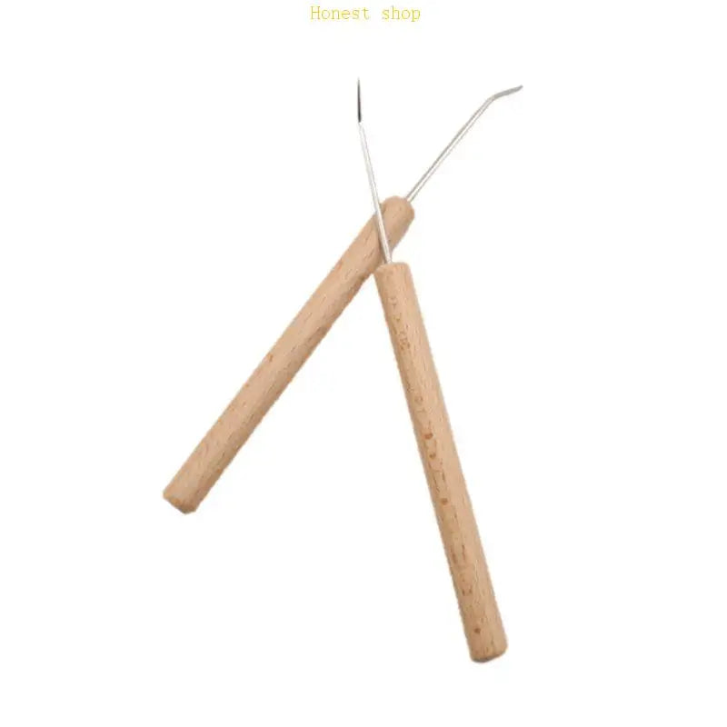 Wooden Knitting Loom Hook Set – Weaving Tool for Hats & Scarves Knitting Loom Hook Set Vue
