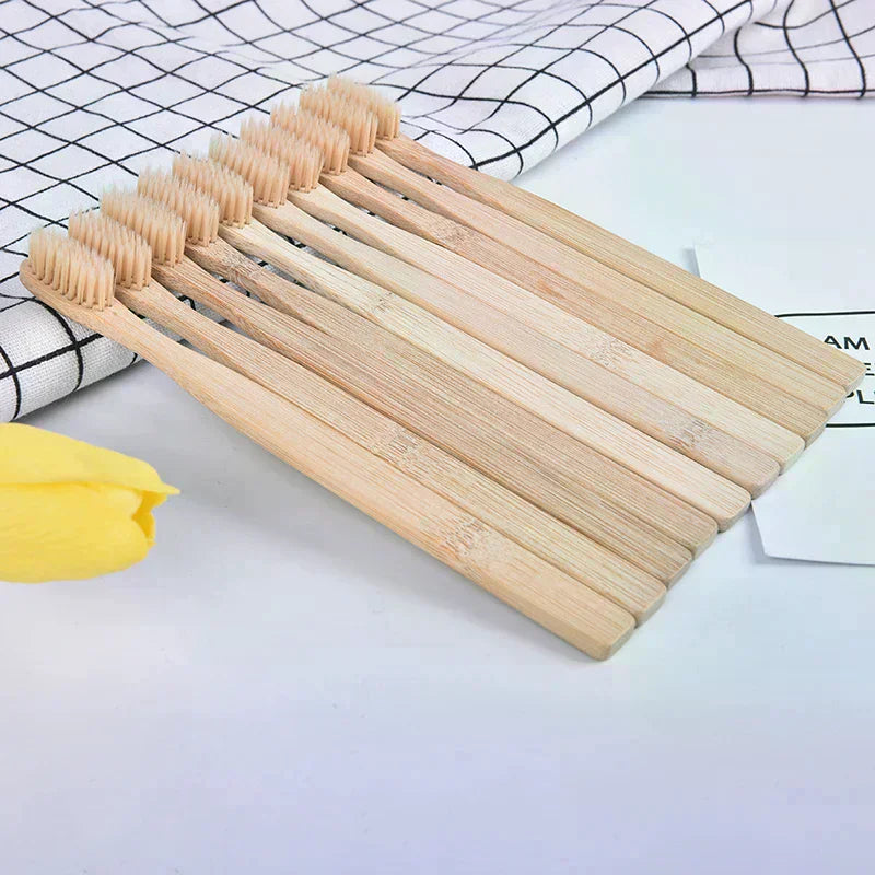 10 bamboo charcoal toothbrushes for oral health, low-carbon and environmentally friendly Vue