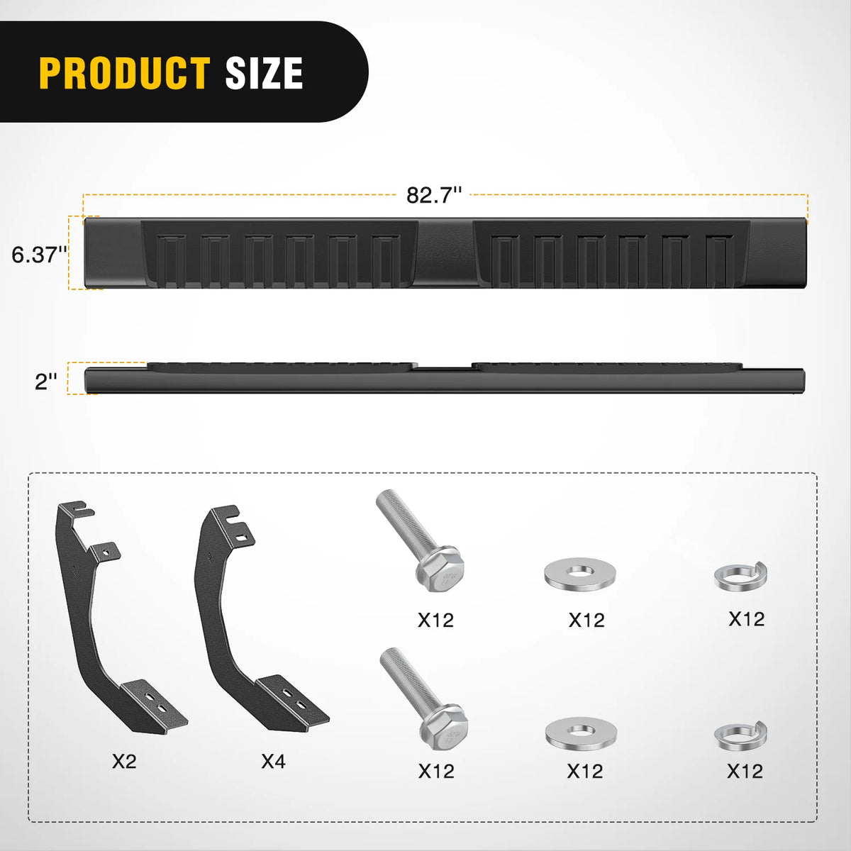 Nilight Running Boards for 2022 2023 2024 2025 2026 Toyota Tundra Crewmax Cab 4 Full Size Doors 6 Inch Side Step Nerf Bars Black Vue