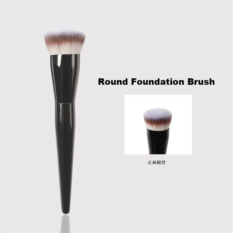 Tongue & Round Head Foundation Brush Ultra Soft Dense Bristles Concealer Makeup Brush Low Powder Cosmetic Concealer Makeup Brush Vue