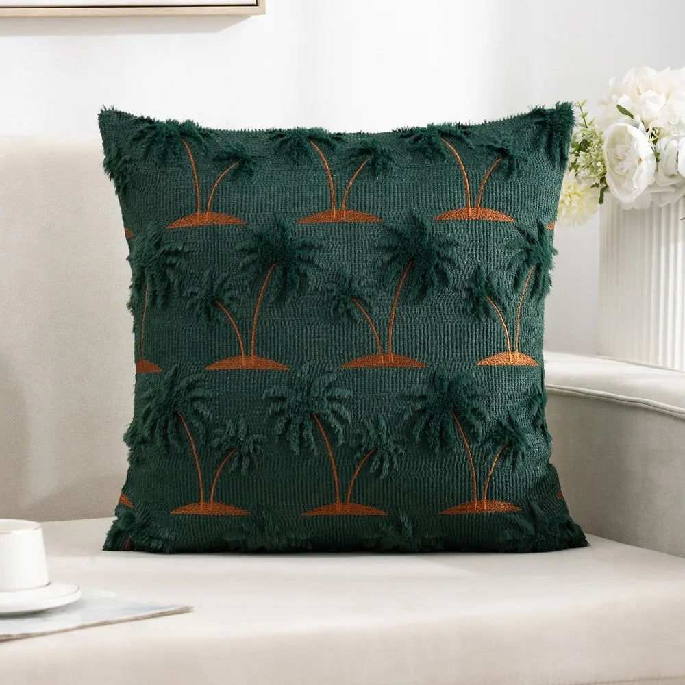 Comfortable Plush Rabbit Throw Pillow Cover Warm 45cm Pillowcase Square Sofa Cushion Cover Bedroom Vue Style H