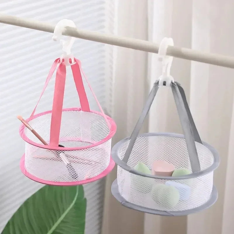 Pocket Anti Drying Makeup Brush Clothes Mesh Basket Drying Bag Air Drying Mesh Deformation Storage Powder Puff Household Use Vue