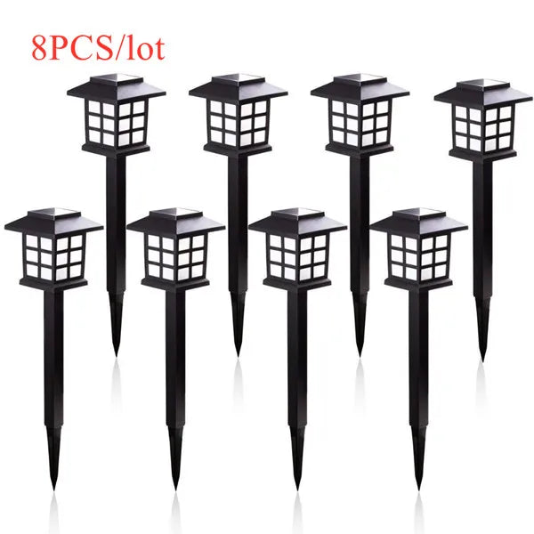 8pcs Led Solar Pathway Lights Waterproof Outdoor Solar Lamp for Garden/Landscape/Yard/Patio/Driveway/Walkway Lighting Vue 8pcs warm white