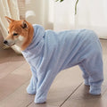 Practical Absorbent Pet Bathing Clothes Quick-Dry Full-Coverage Dog Drying Coat Thickened Soft Pet Bath Towel for Puppy Cat Vue Blue M