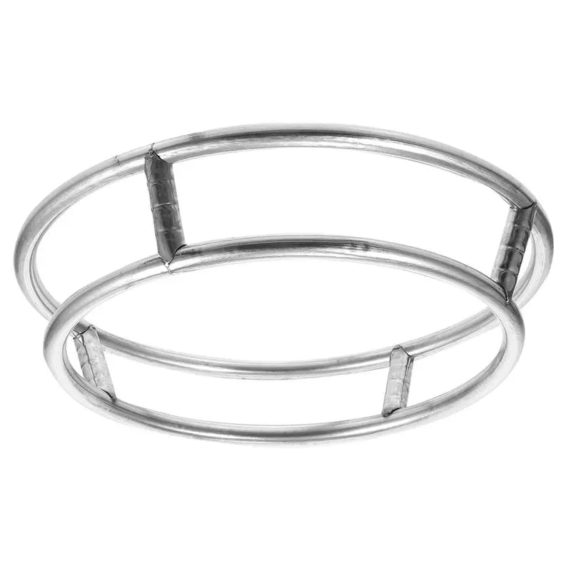 ABKW-Heat-Proof Stove Stand Stainless Steel Pot Rack Double-Ring Design Wok Holder Heavy-Duty Load Capacity Vue As Shown