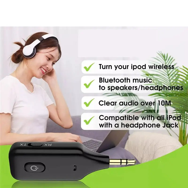 Hot-For Ipod Nano Touch Video Compatible Wireless Bluetooth Adapter Dongle Transmitter Vue