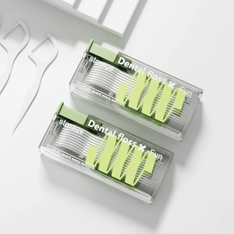 10 piece dental floss storage box, automatic refillable for oral hygiene care dental floss Vue