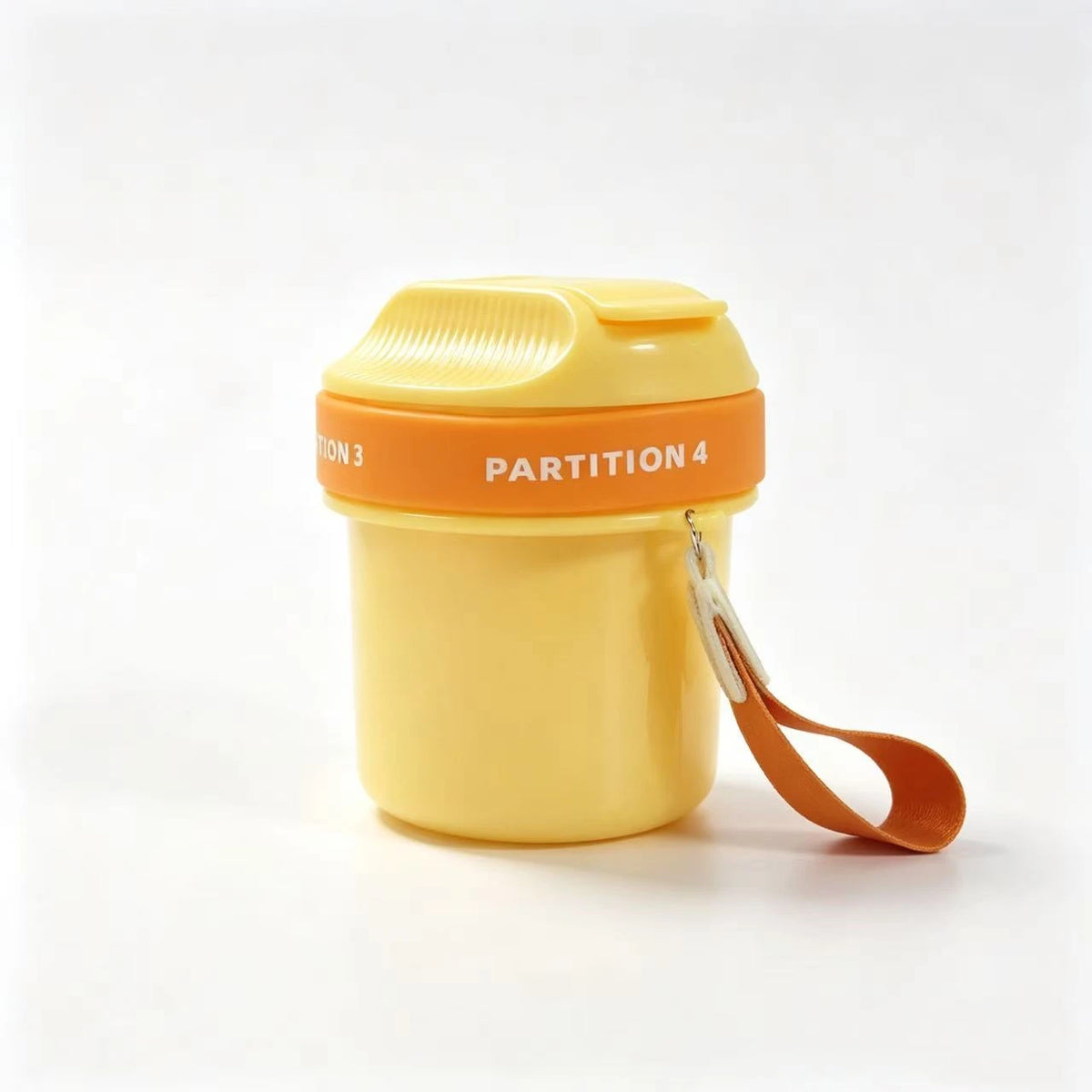 Plastic 4 Grids Pill Box Sealed Moisture Proof Mini Pill Storage Box Dust-proof Waterproof Rotatable Pill Dispenser Daily Vue Yellow