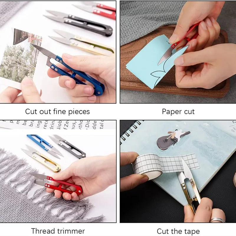 5/10/12pcs Stainless Steel Yarn Shears Cutting Sewing Scissors Shears Cross Stitch Scissors Embroidery Scissor U Thread Scissors Vue