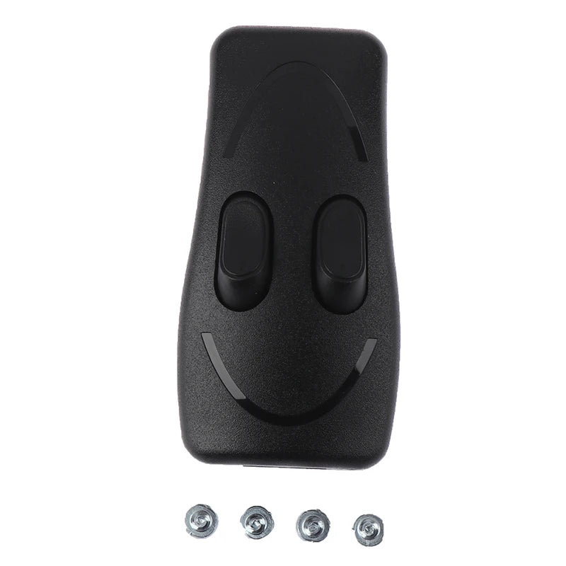 1PCS Double Control Switch Floor Light Table Lamp Push Button Switches Two-button in Line Switch Black White Color Vue Black