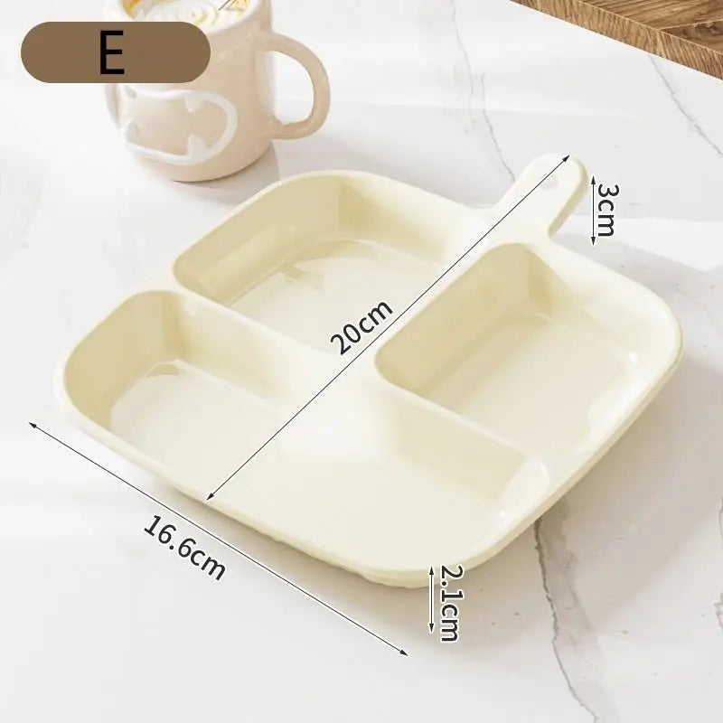 CC113 5 6 Grids Fruit Plates Dining-table Divided Seasoning Plate Vue E