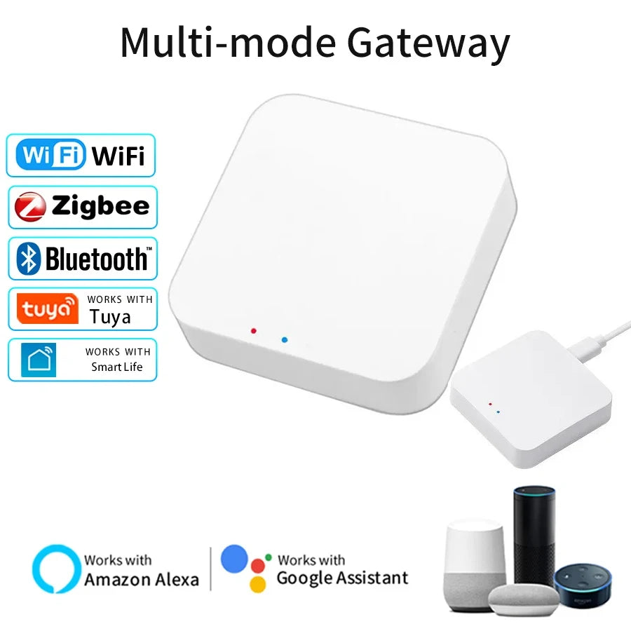Tuya Smart Life Hub Zigbee Bluetooth Gateway Multi-Mode Remote Control Wireless Bridge Works with Alexa Google Assistant Yandex Vue