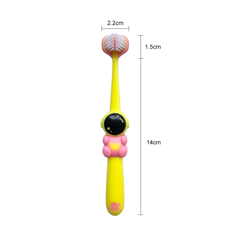 2pcs Children Toothbrush Three-sided Soft Bristle Teeth Whitening Brushes For 3-12 Years Old Kids Toothbrushes Dental Oral Care Vue