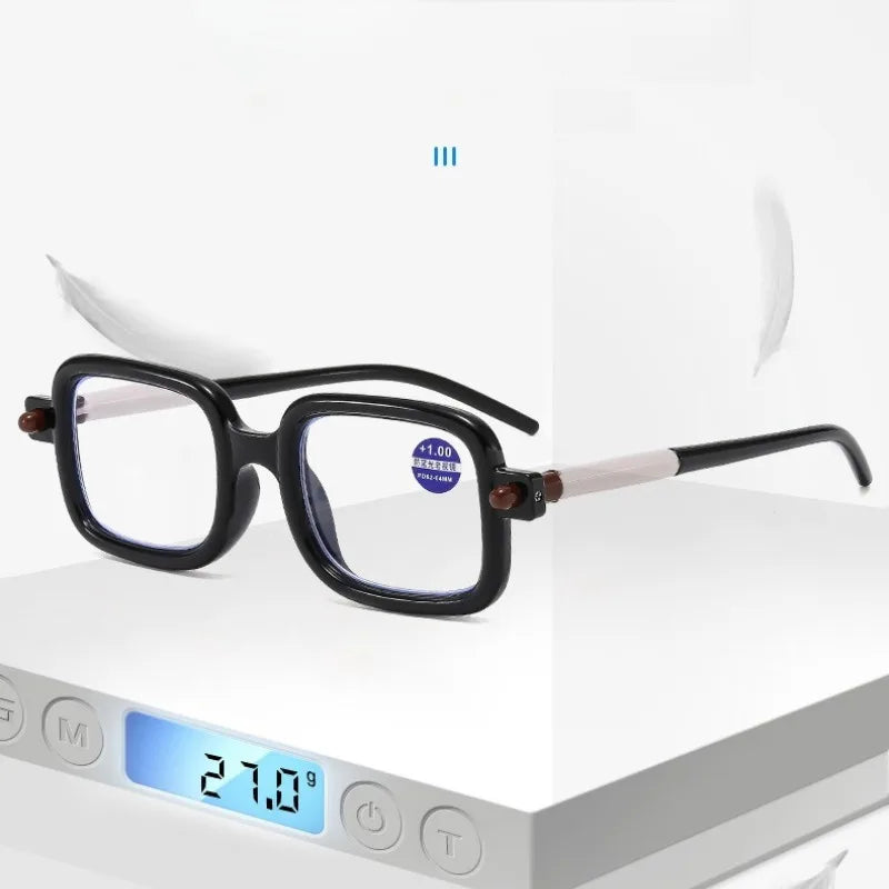 Square Reading Glasses Anti Blue Light | Men & Women +0–+4 Reading Glasses Vue