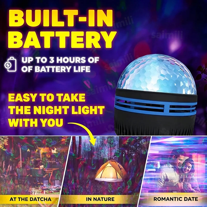 USB 5V Galaxy Aurora Projector Light Auto Rotating RGB Night Lamp Remote Control For Bedroom Gaming Room Home Theater Decor Vue