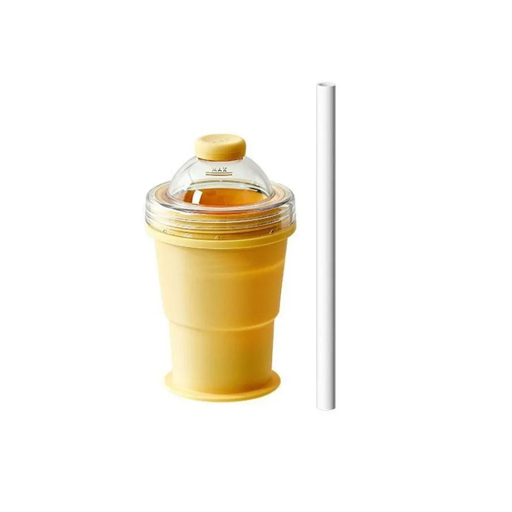 Foldable Ice Ball Cup Portable Press Easy Demoulding Cube Tray Vue Yellow