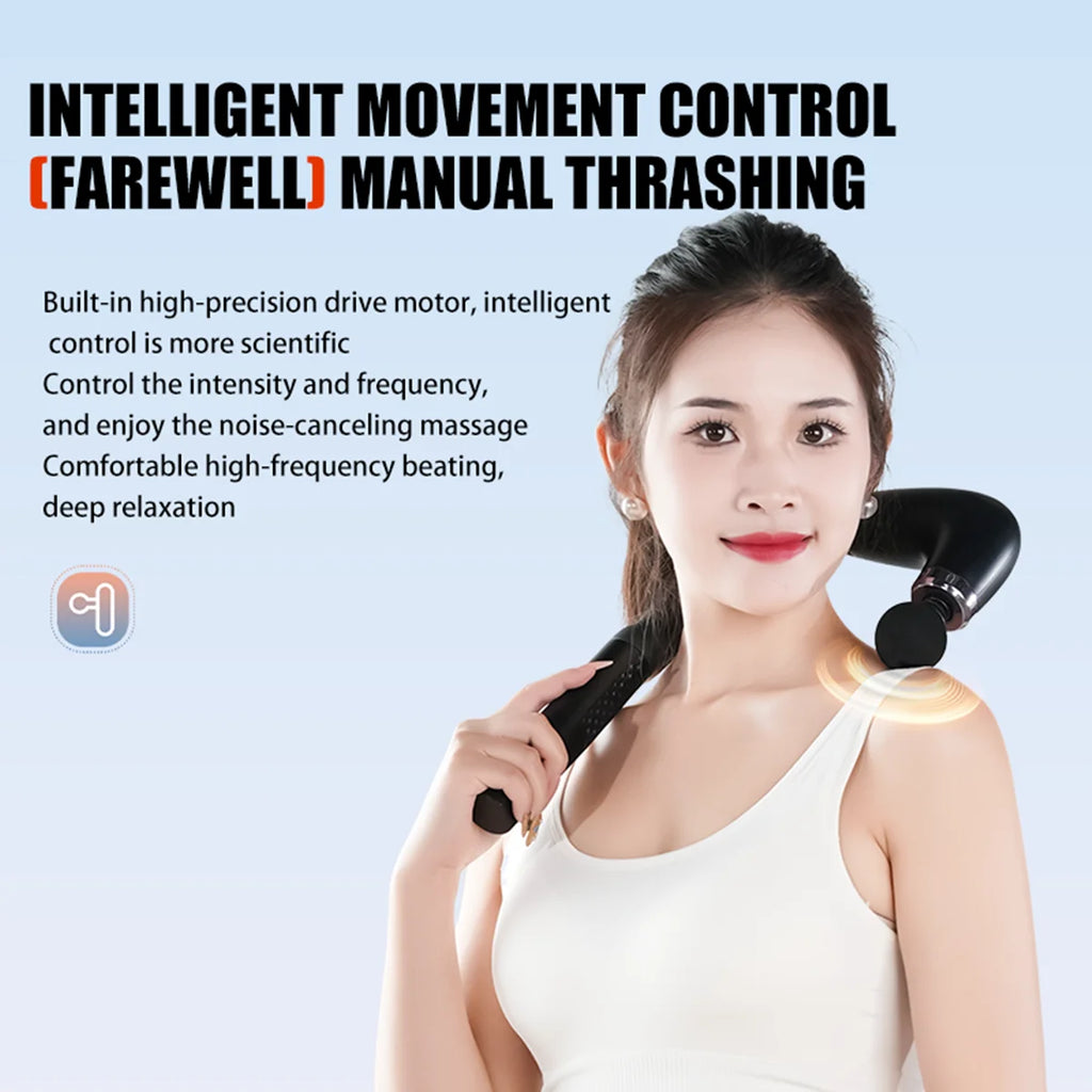 Electric Fascia Gun Massager Body Relaxation Trigger Point Massage Machine for Fitness Hammer Home Handheld Hammer Vue