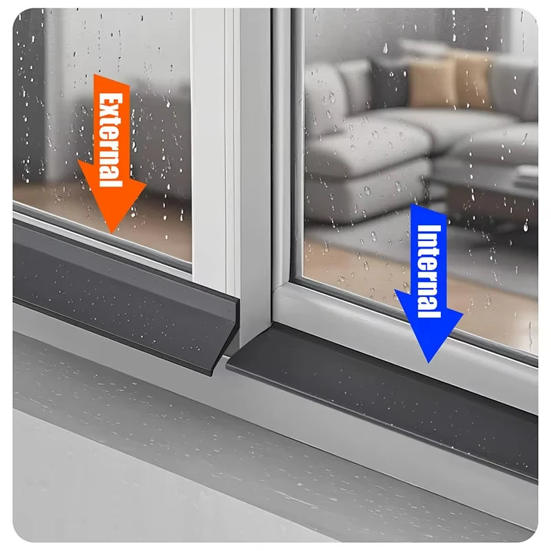 Window water blocking bar home window rain Flashing board aluminum alloy window edge waterproof Water Deflector sealing strip Vue