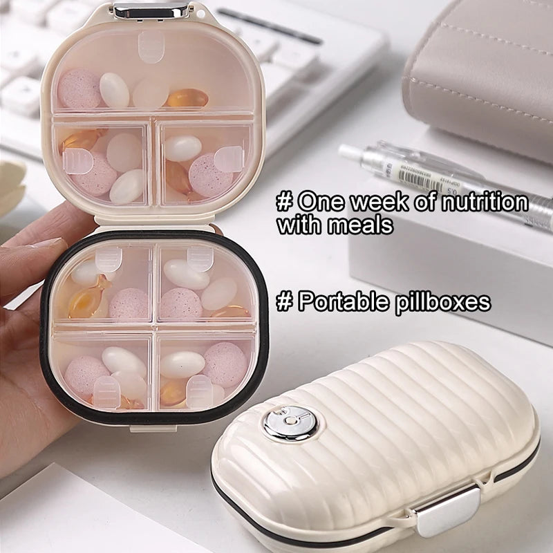 Mini Pill Box storage containers organizer box Portable Pill Box Lightweight 7 Days Medicine Pill Organizer Sealed Storage Box Vue