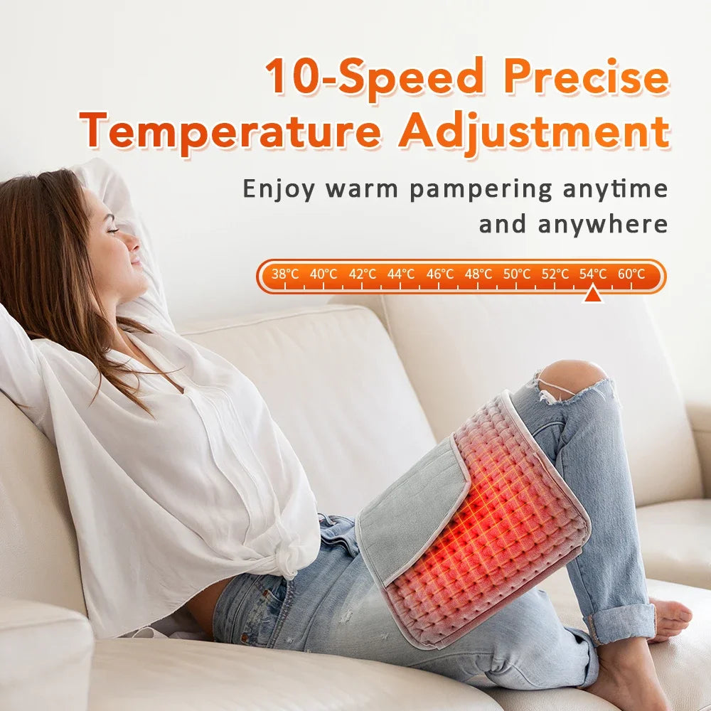 Electric Heating Waist Belt Portable Thermal Pad Adjustable Temperature Lumbar Belt Warming Abdomen Back Hand Warmer Office Home Vue
