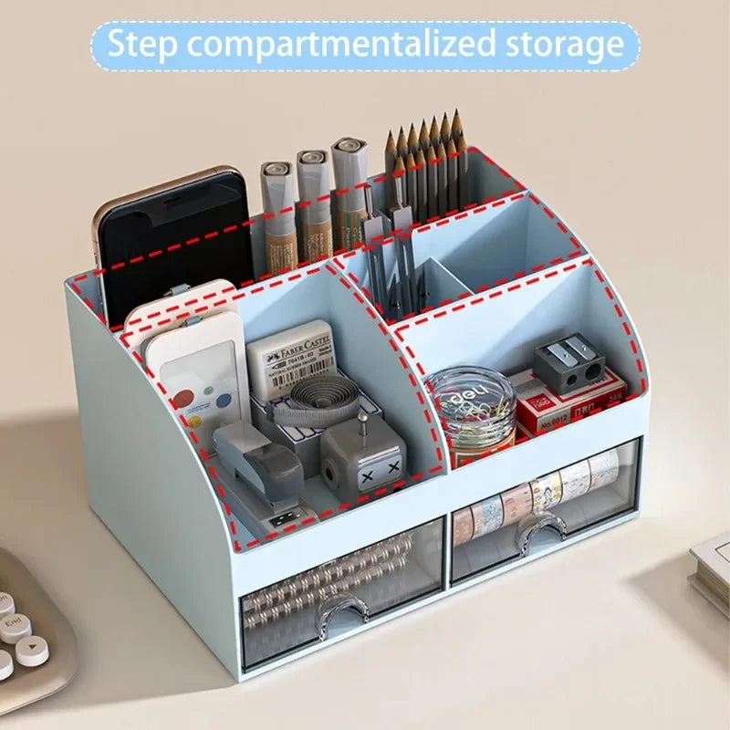 Transparent Desk Organizer with Drawers & 6 Compartments Desktop Drawer Organizer Vue
