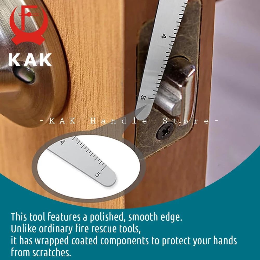 KAK Stainless Steel Lock Picking Pry Bar Tool Multitool for Firefighters Multipurpose Leverage Tool Set for Emergency Rescue Vue