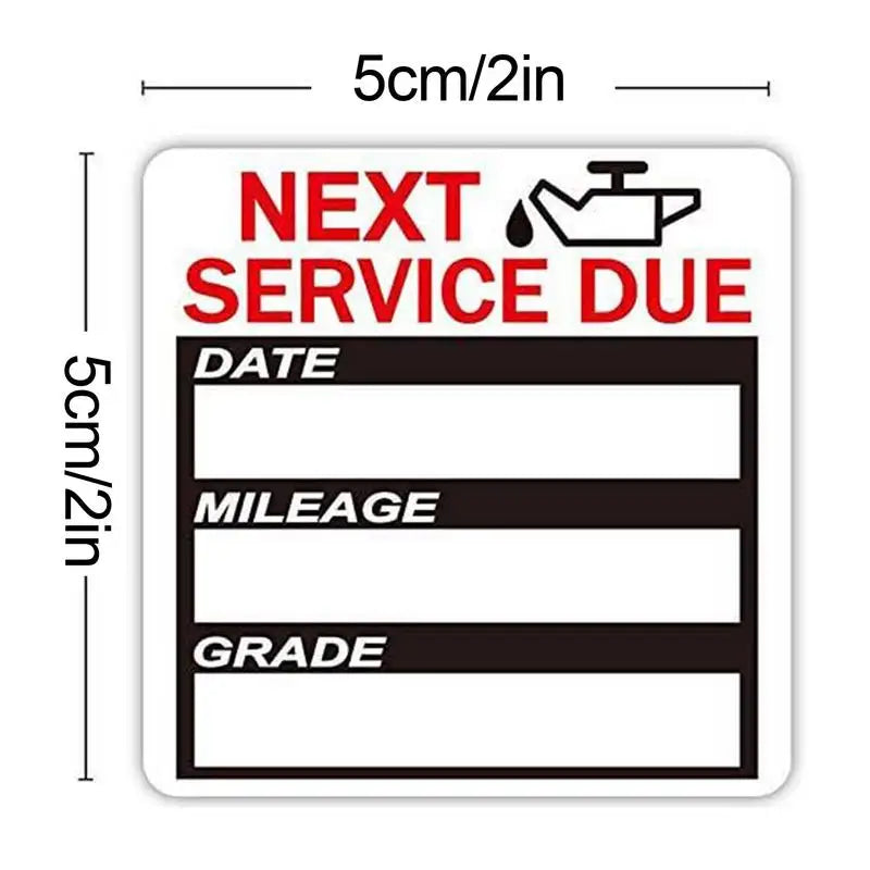 40PCS 2 Inch Oil Change Reminder Stickers Car Maintenance Service Labels Adhesive Next Service Due Stickers "NEXT SERVICE DUE" Vue