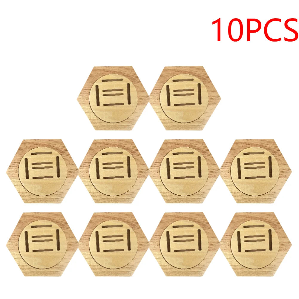 Pine Wood Medal Holder Hexagonal Wood Medal Rack Honeycomb Combination Medal Display Stand Creative Splicing Wall Decor Gift Vue 10PCS