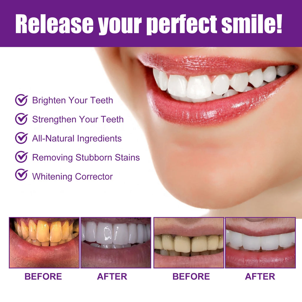 Premium Purple Brightening Toothpaste, Removes Surface Stains & Oral Odor, Gentle Gum Care, Daily Brightening & Refreshing Teeth Vue