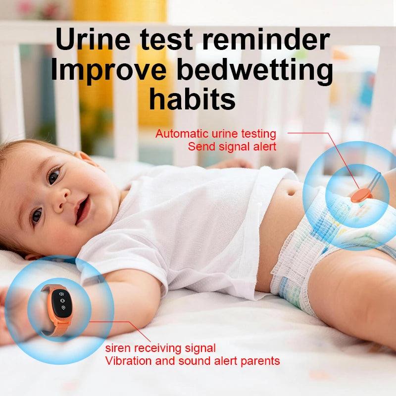 Portable Kids Bedwetting Alarm Wireless USB Rechargeable Wearable Vibration Reminder For Children Potty Training Elderly Baby Vue