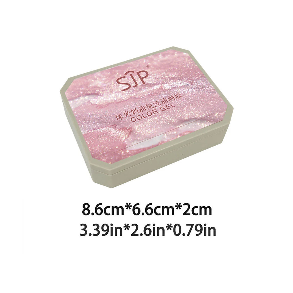 1pc Solid Pearl Cream Oil Painting Gel No Wash Pat Gel Sparkling 3D 9-Color Thick Nail Art Creation Decoration DIY Ins Style Vue